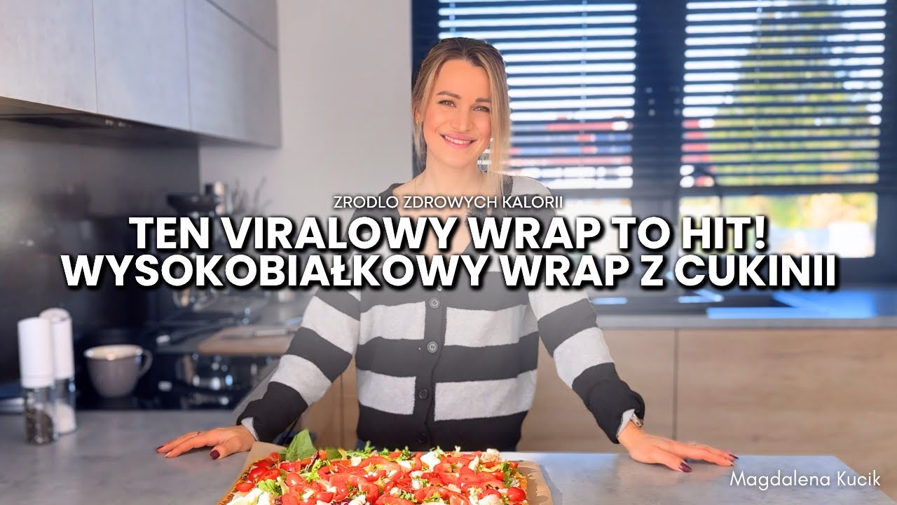 Zrób to zamiast pizzy! Wysokobiałkowy wrap z cukinii.