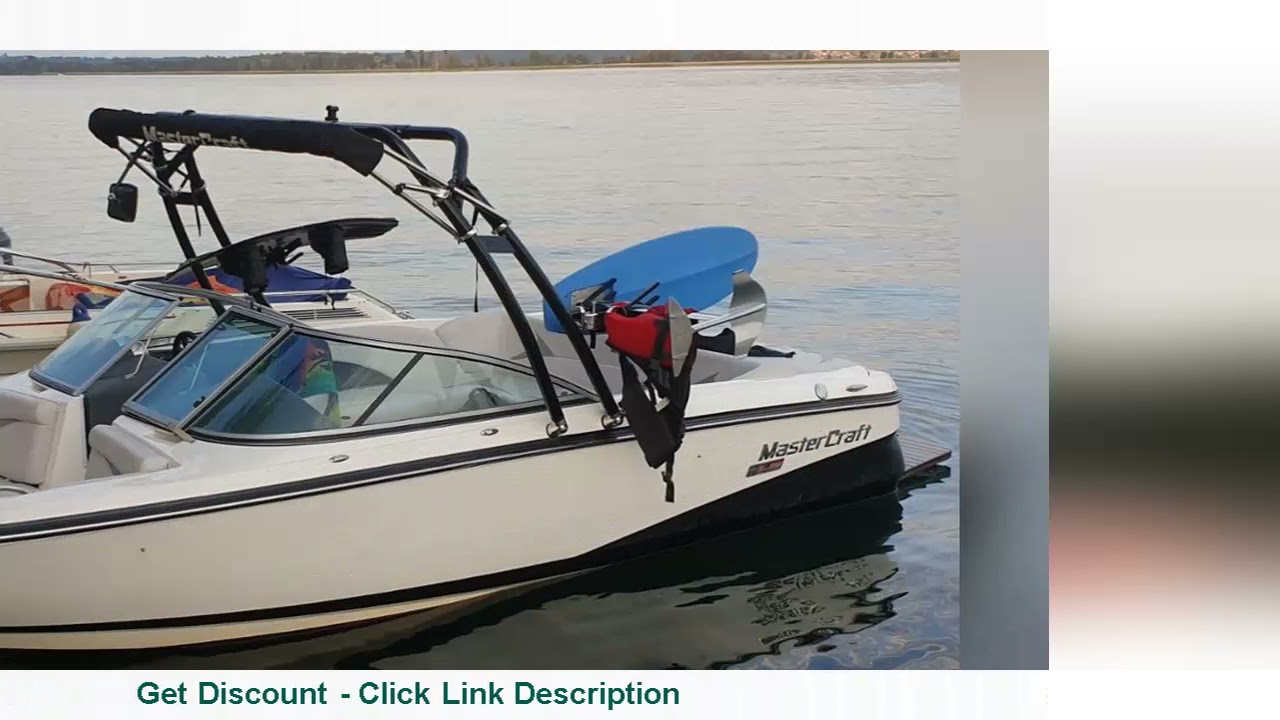 Best Reborn Launch Forward-facing Boat Wakeboard Tower Glossy Black Easy Install Quick Fold Down