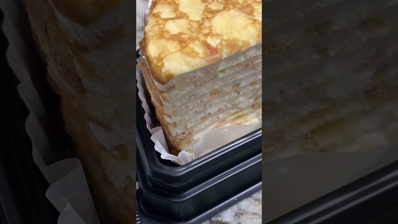 #shorts Mille-crepe Vanilla cake 香草千层小糕点