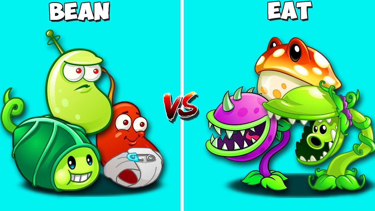Team BEAN vs EAT - Which Team Plant Will Win? - PvZ 2 Team Plant Vs Team Plant