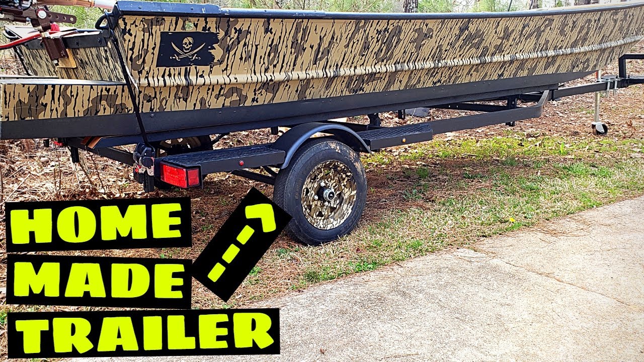 Home Made Jon Boat Trailer [Made from an old Jet Ski trailer]