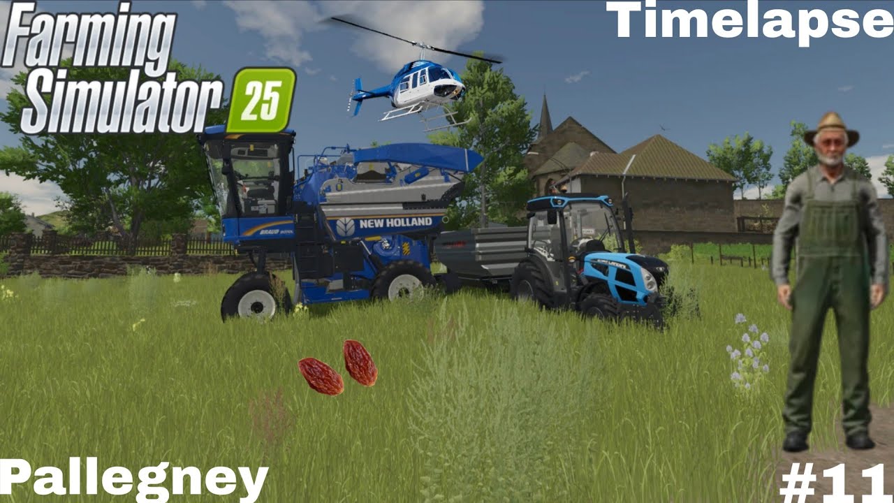 🍇 RÉCOLTE DE VIGNES & NOURRIR LES VACHES DE LA FERME 🐄 | Farming Simulator 25 | Pallegney Ép11
