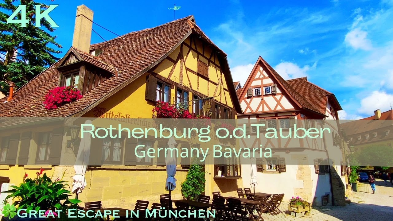 【Rothenburg o.d.Tauber Bavaria Germany in Autumn】 Romantic Road Day trip from Munich【4K】