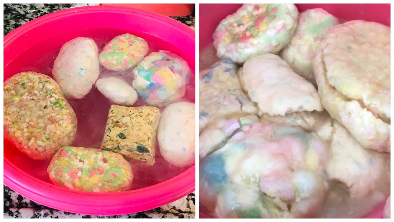 Mushy Soap with Recycled Soaps  ASMR #soakedsoap