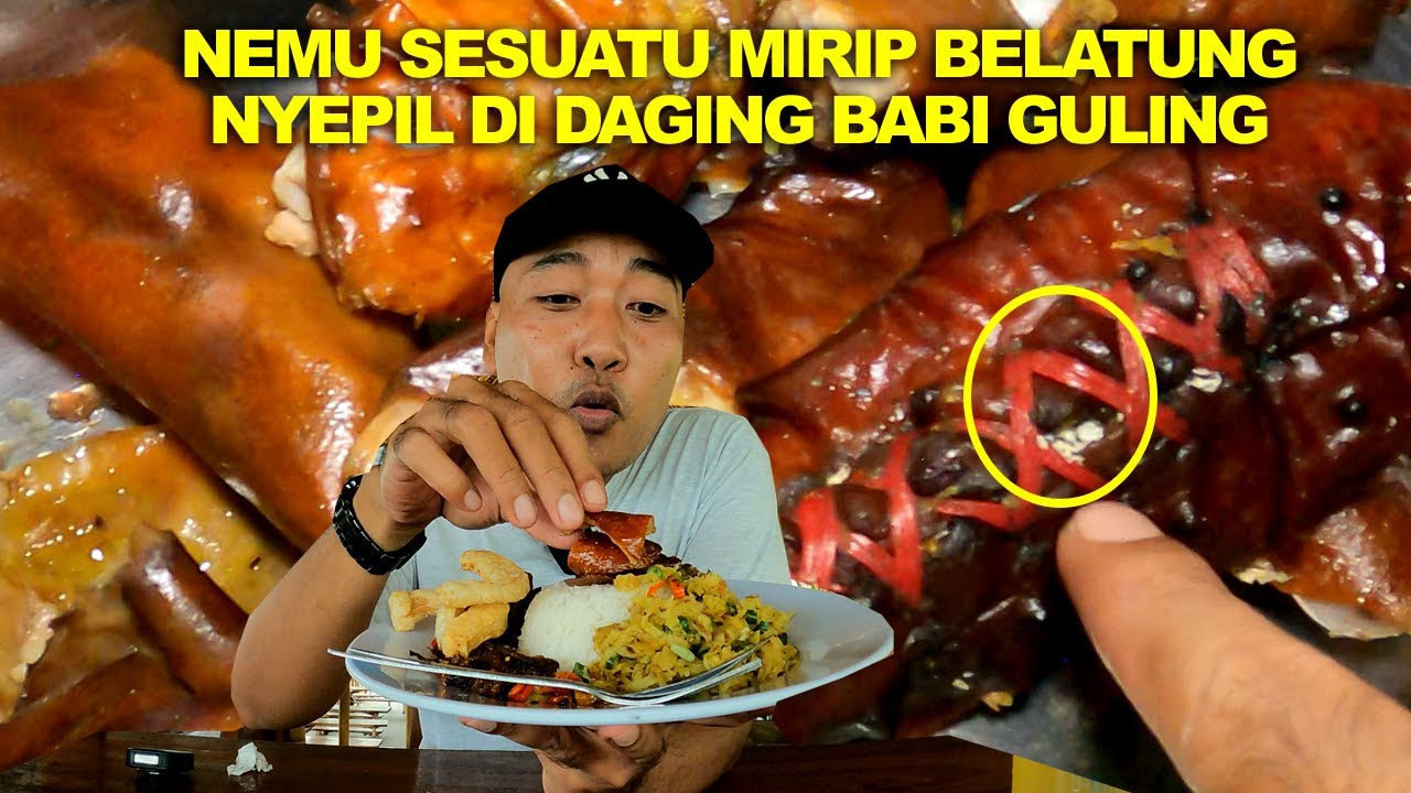 NEMU SESUATU MIRIP BELATUNG NYEPIL DI SELA DAGING SAAT MAKAN DI BABI GULING INI