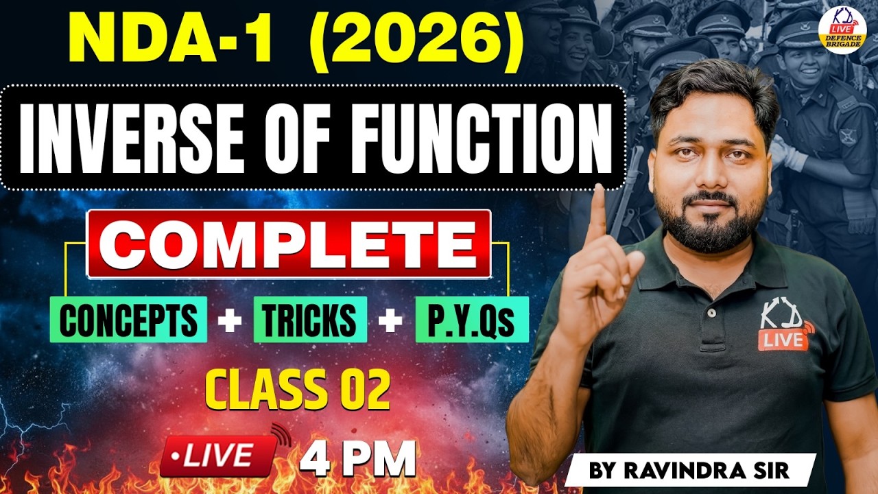 || INVERSE OF FUNCTION || NDA1/2026 || CLASS NO -02 || BY- RAVINDRA SIR✌️