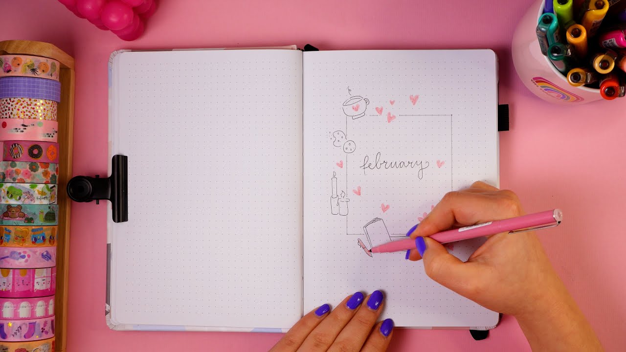 Bullet Journal 2023 📘💕 Mijn Spread voor Februari!
