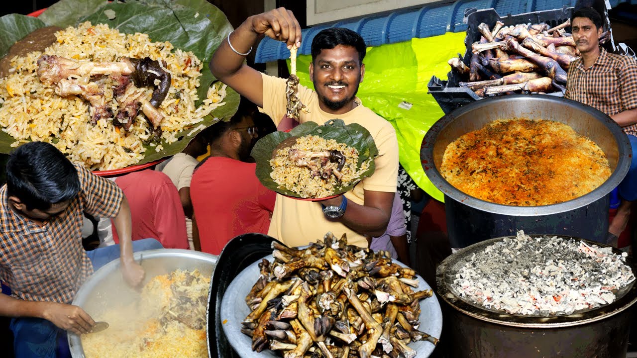 Famous Puliyanthoppe ஆட்டுக்கால் பாயா பிரியாணி | புளியந்தோப்பு  Mutton Leg Paya Biryani -VlovetoR