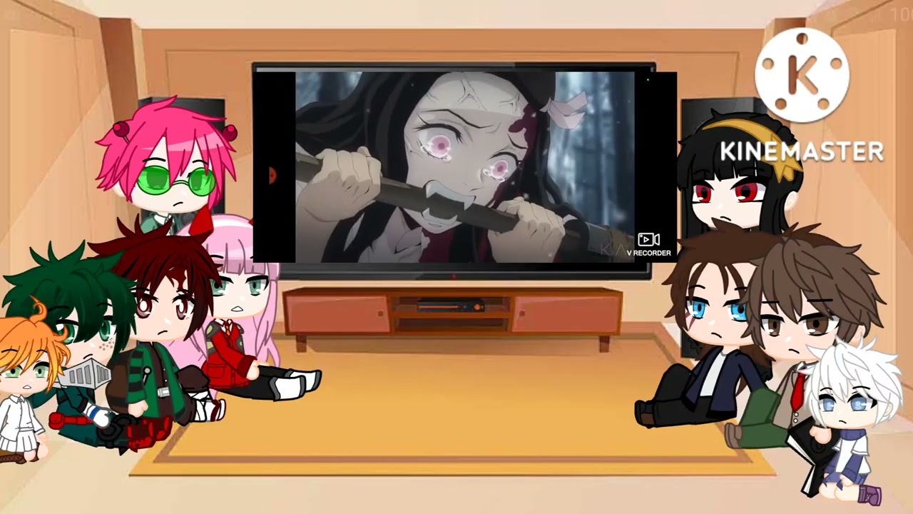 anime characters react to each other part 2 tanjiro kamado