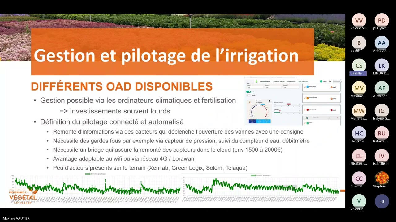Les Rencontres d'ASTREDHOR: Gestion et pilotage de l'irrigation par l'utilisation d'outils connectés