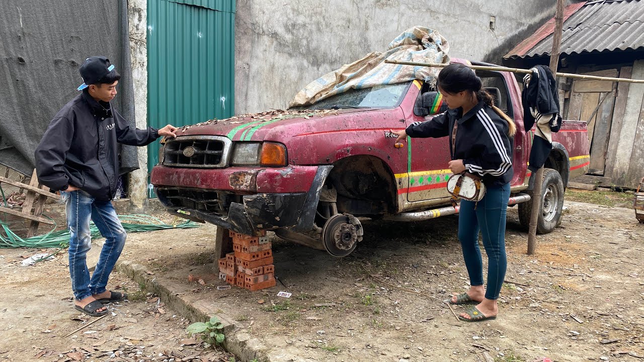 This talented young woman has restored a 2008 Ford Ranger pickup truck.