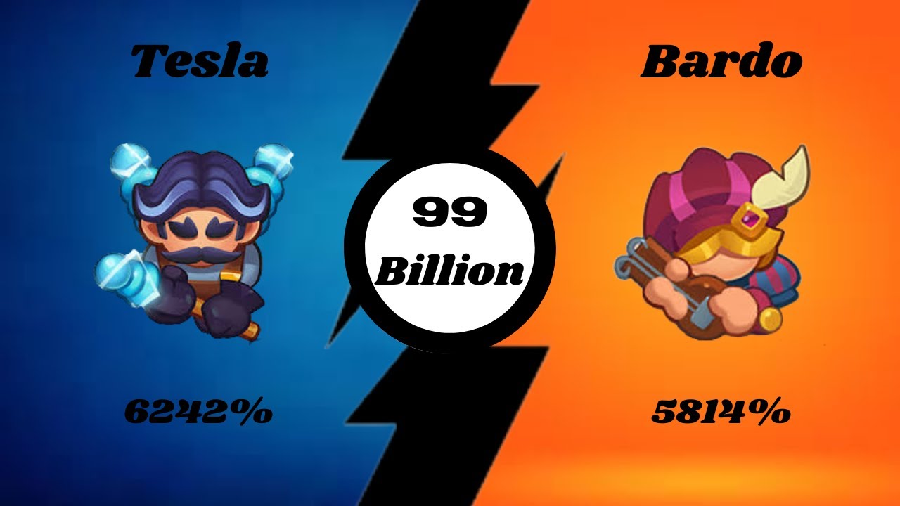 Tesla vs Bardo!!! Rush Royale