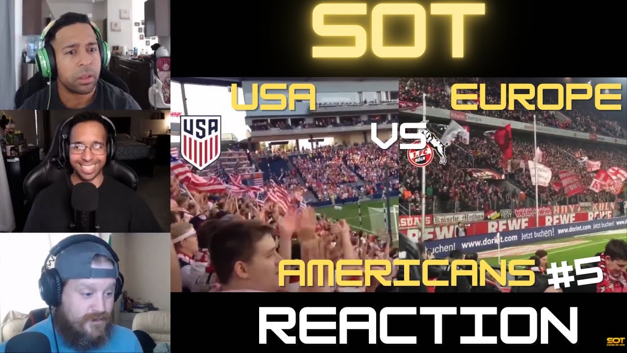 Staying Off Topic | Americans react - Football fans USA vs Europe | #reaction #englishfootball