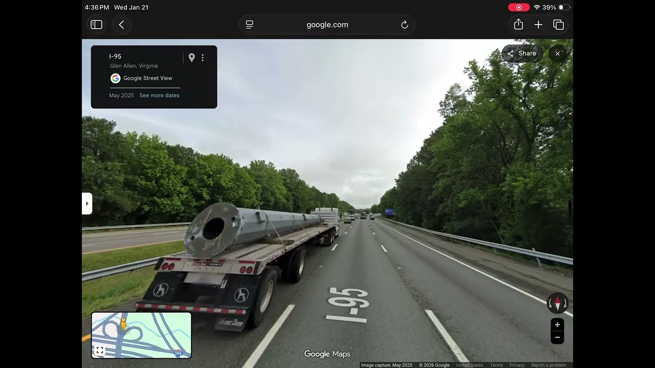 Driving from Quinton, Virginia to Washington D.C. (District Of Columbia)