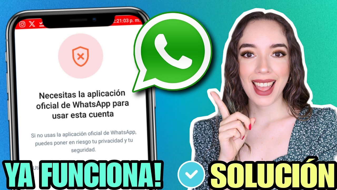 Como SOLUCIONAR ERROR DE Whatsapp Estilo Iphone y WhatsApp plus ✅ Necesitas la aplicaci&oacute;n oficial 📱