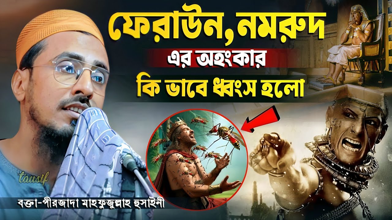 ফেরাউন, নমরুদের অহংকার কি ভাবে ধ্বংস হলো | পীরজাদা মাহফুজুল্লাহ হুসাইনী ওয়াজ | Mahfuzullah hussaini