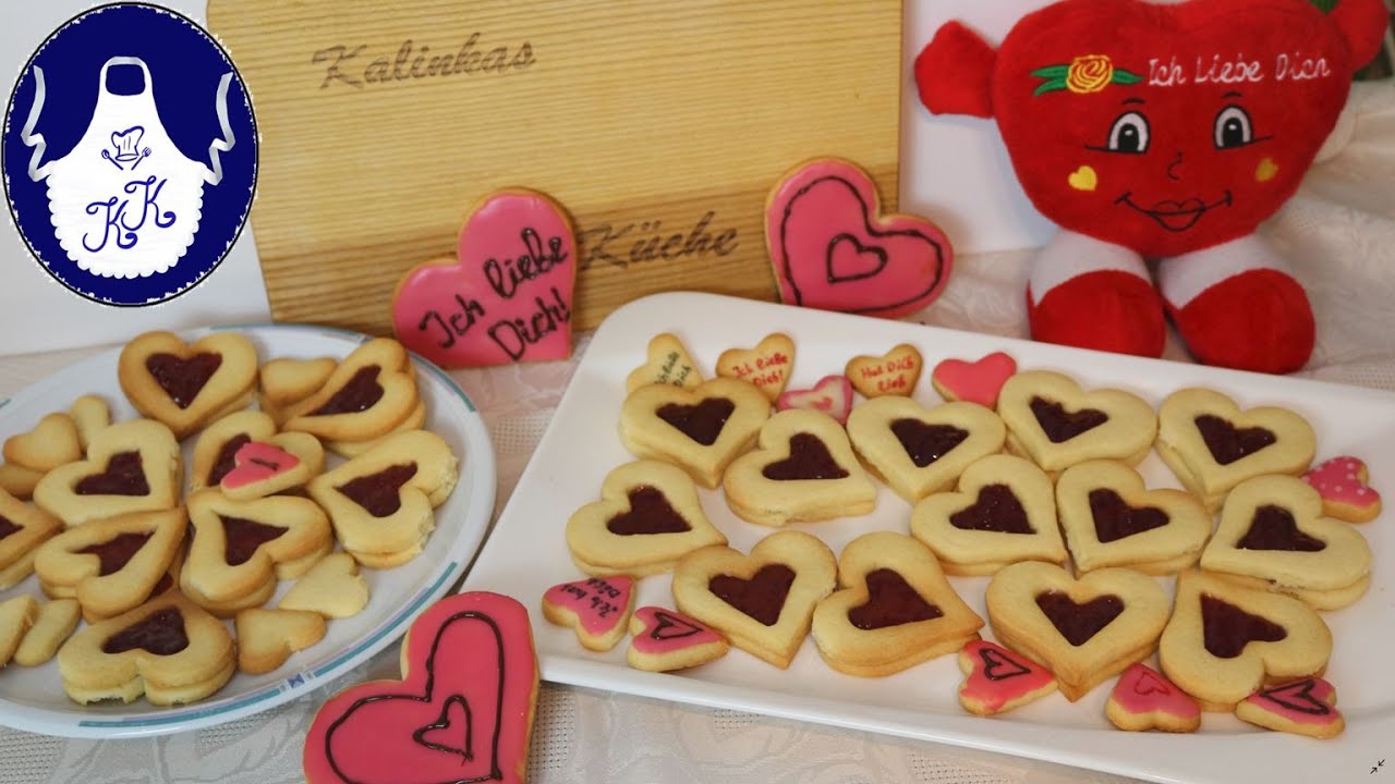 Herzplätzchen zum Valentinstag selber backen, sooo lecker