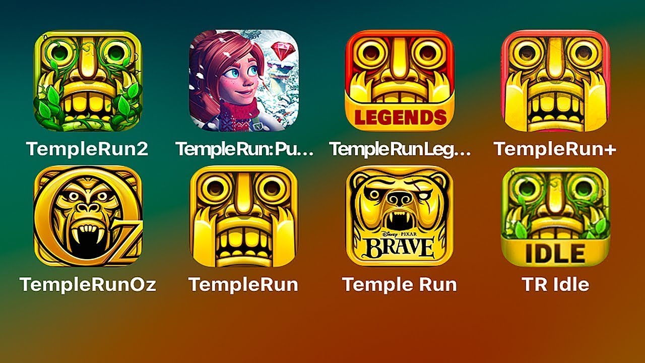 Temple Run 2 против Temple Run Puzzles против Temple Run Legends против Temple Run + против Templ...