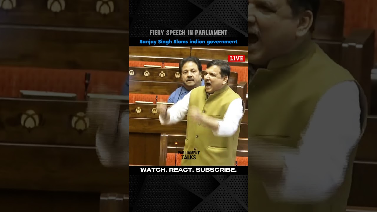AAP MP Sanjay Singh's openion remarks in parliament #shortvideo