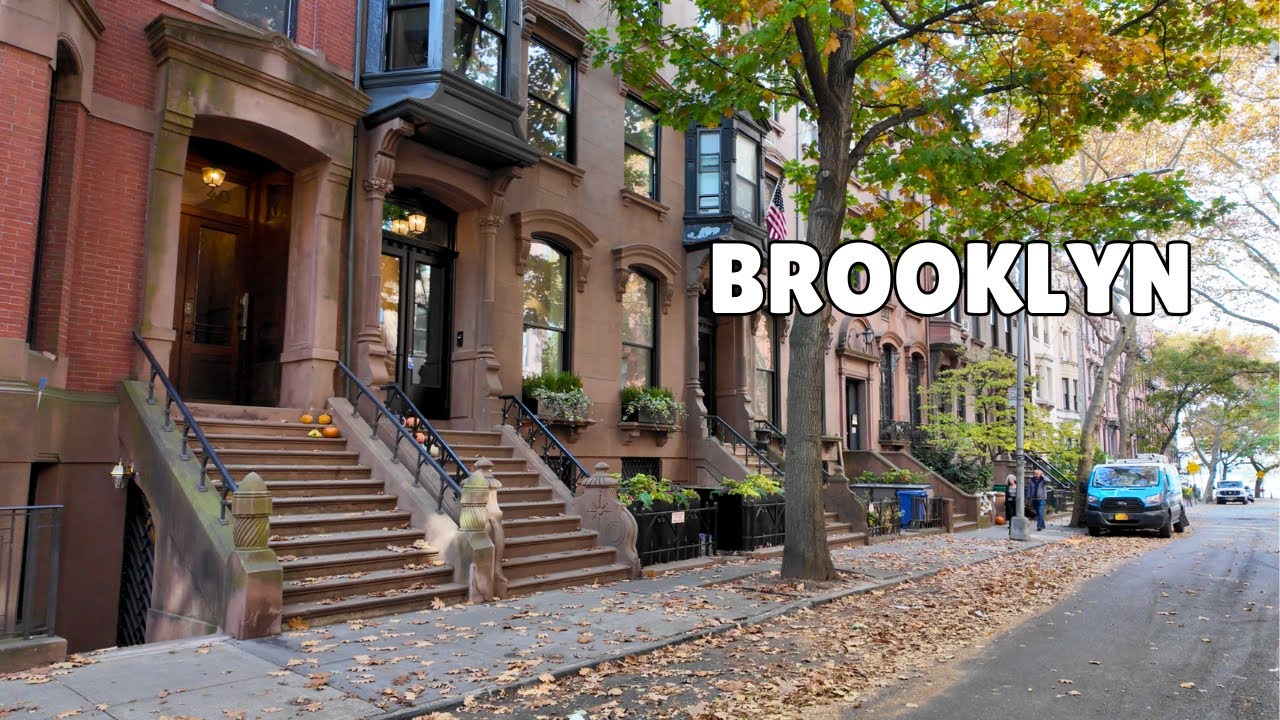 Brooklyn Heights 4k Virtual Walking Tour - New York City [4K] 🍂🍁