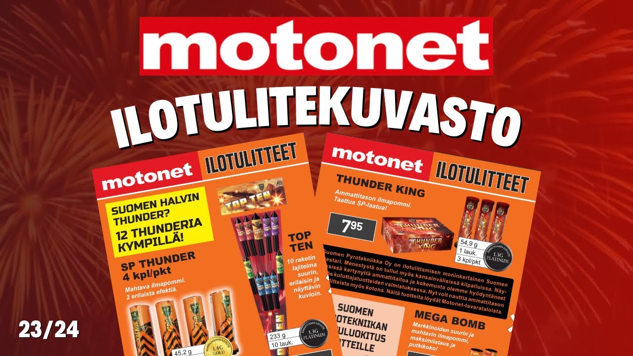 Motonetin ilotulitekuvasto 2023-2024