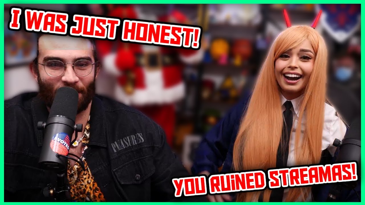 Valkyrae Visits Hasan While Cosplaying Power From Chainsaw Man