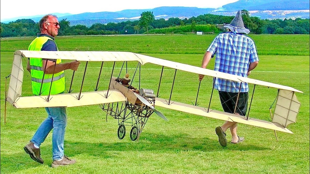 DUNNE D8 1912 BIG RC ANTIK OLDTIMER SCALE MODEL AIRPLANE FLIGHT DEMONSTRATION