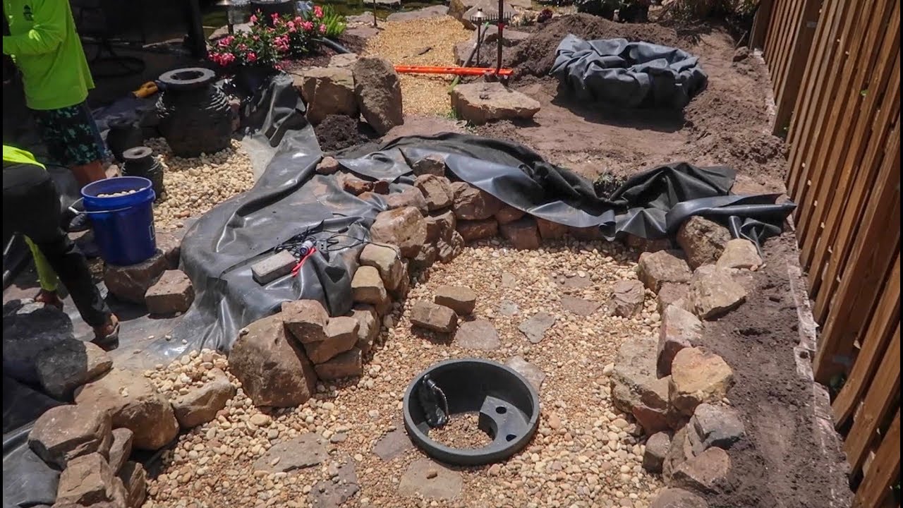 Day 1: BACKYARD MINI POND BUILD!!!