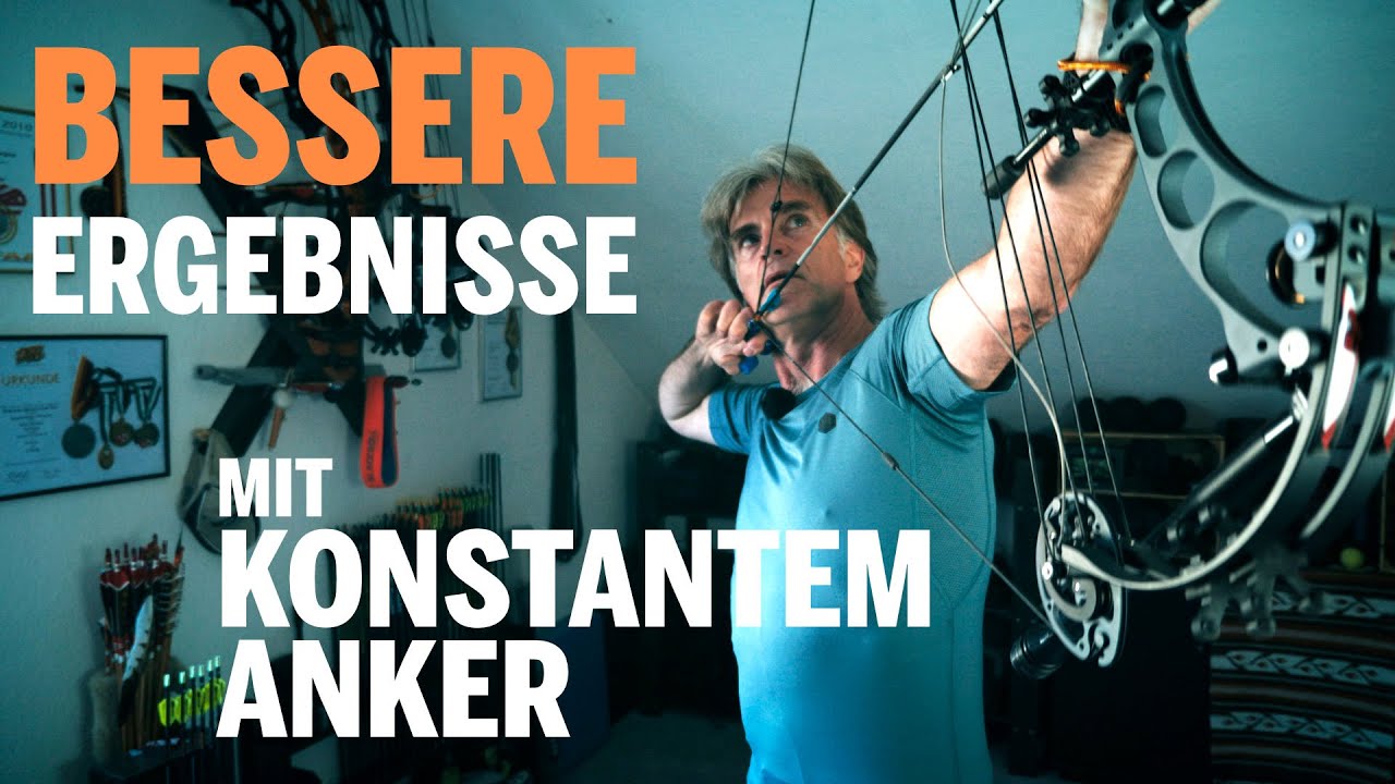 Training Bogenschießen: Bessere Ergebnisse mit konstantem Anker - in der Ebene und im Gelände.