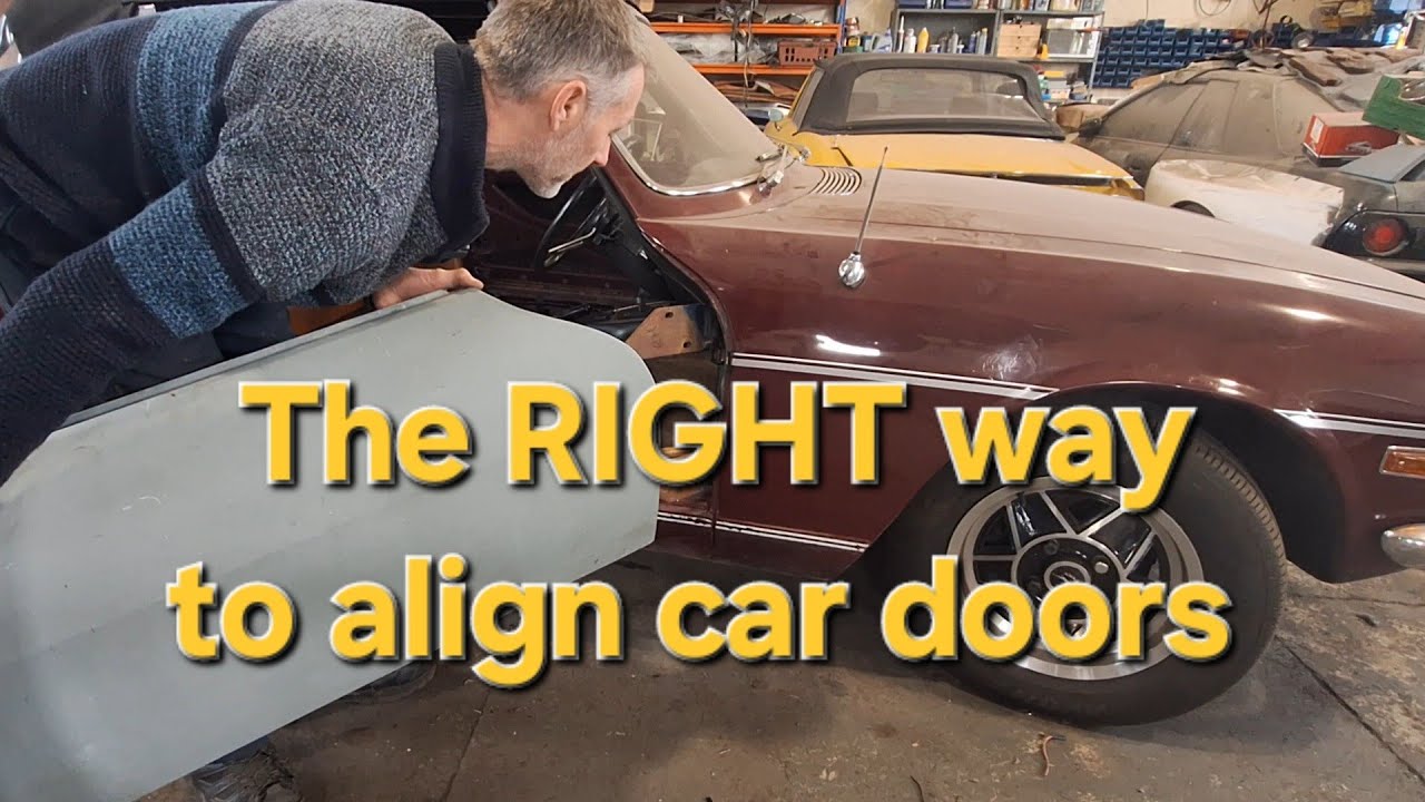 Triumph Stag mk1 Body Restoration - Fitting new hinges and how to line up the doors properly