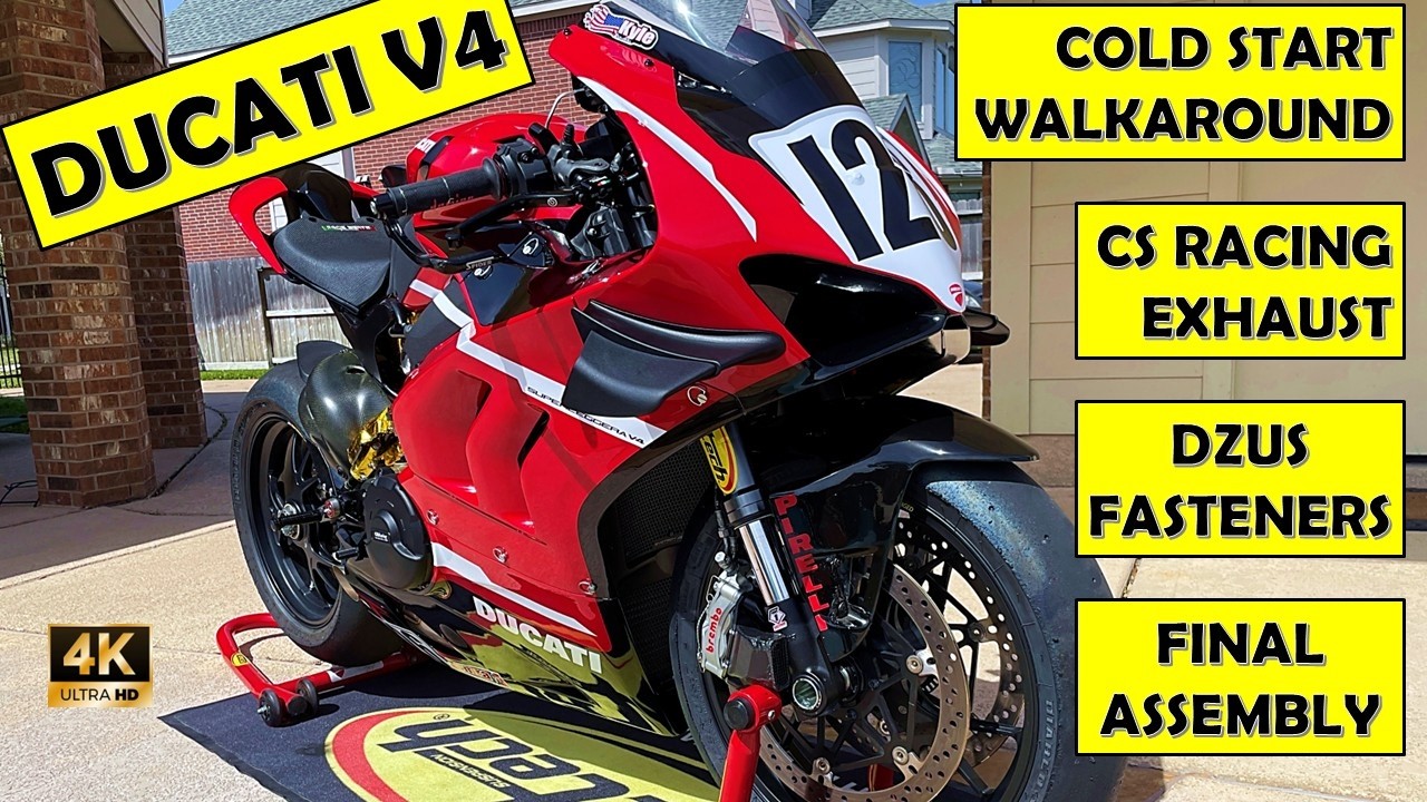 Ducati v4 Final Assembly Details & Cold Start