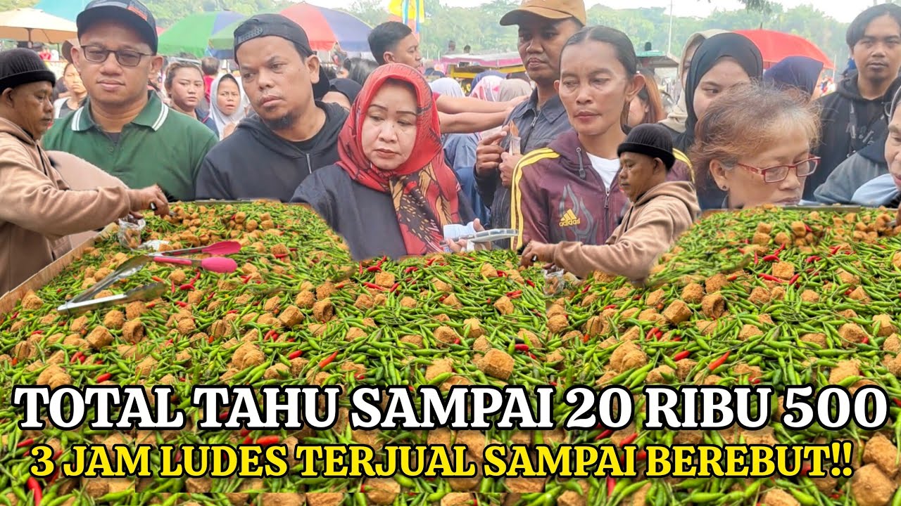 Pada berebut tahu sumedang viral di tega lega bandung!! 3 jam jualan habis 20 ribu 500 tahu 