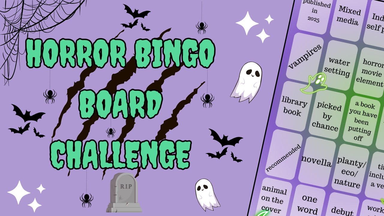 Horror Bingo Board 2025 TBR! 📚👻📚