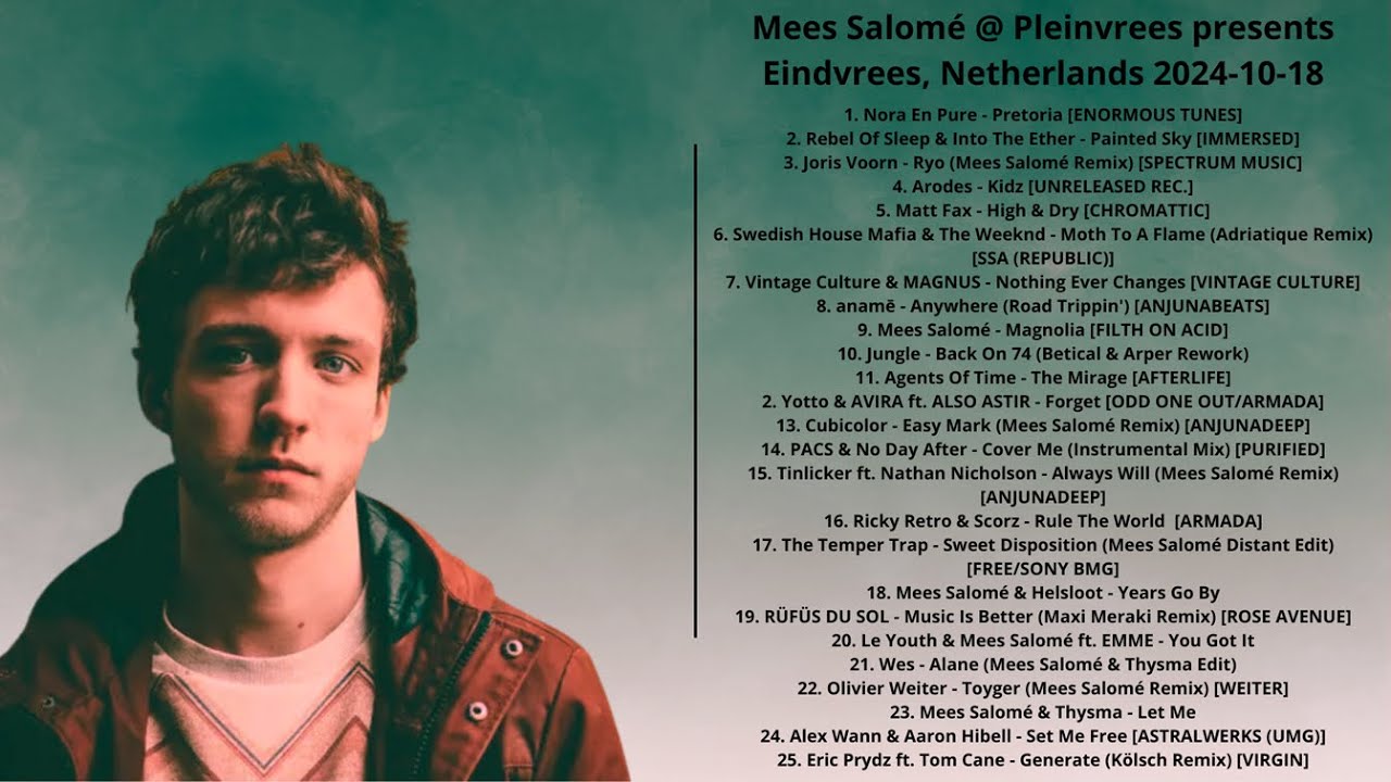 Mees Salom&eacute; @ Pleinvrees presents Eindvrees, Netherlands 2024-10-18 with tracklist