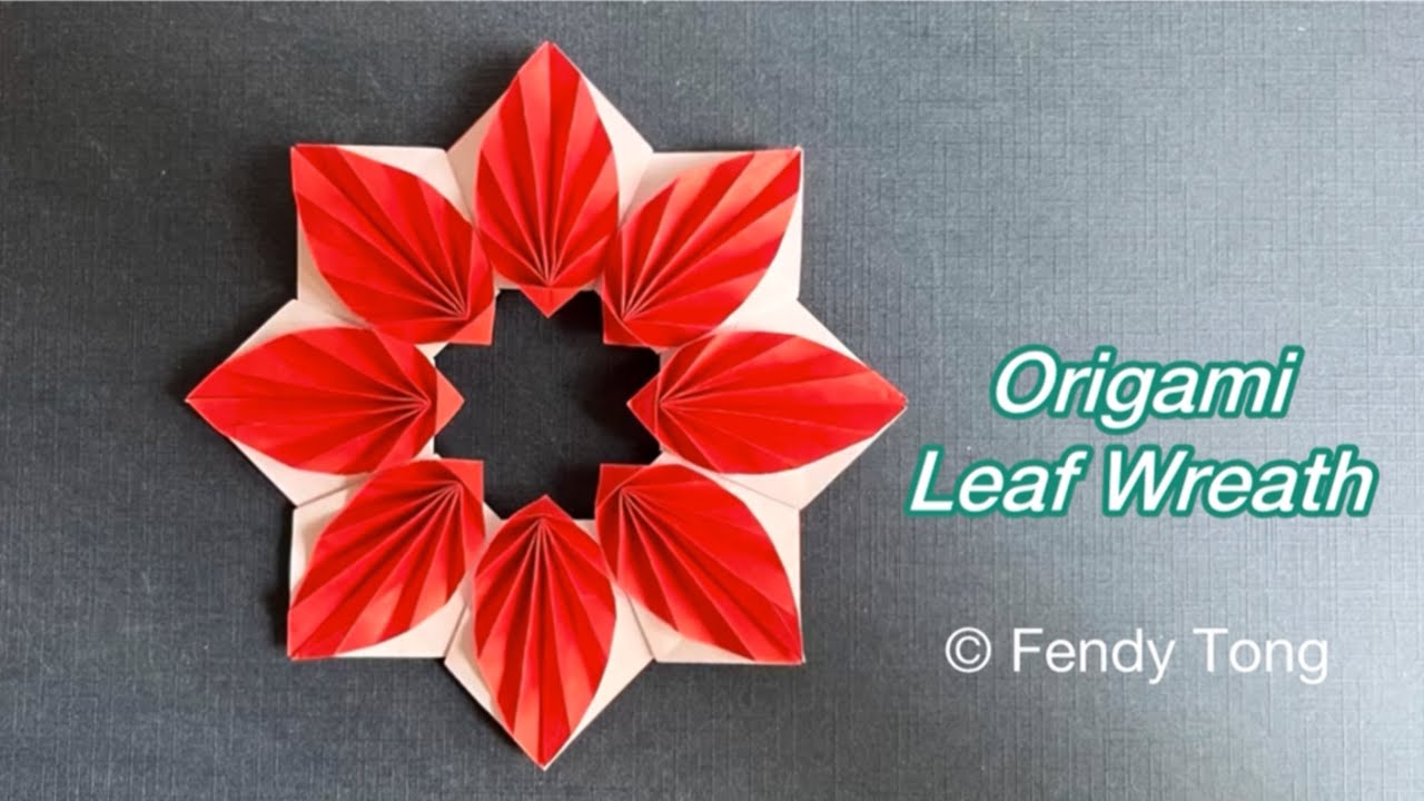 Origami Leaf Wreath