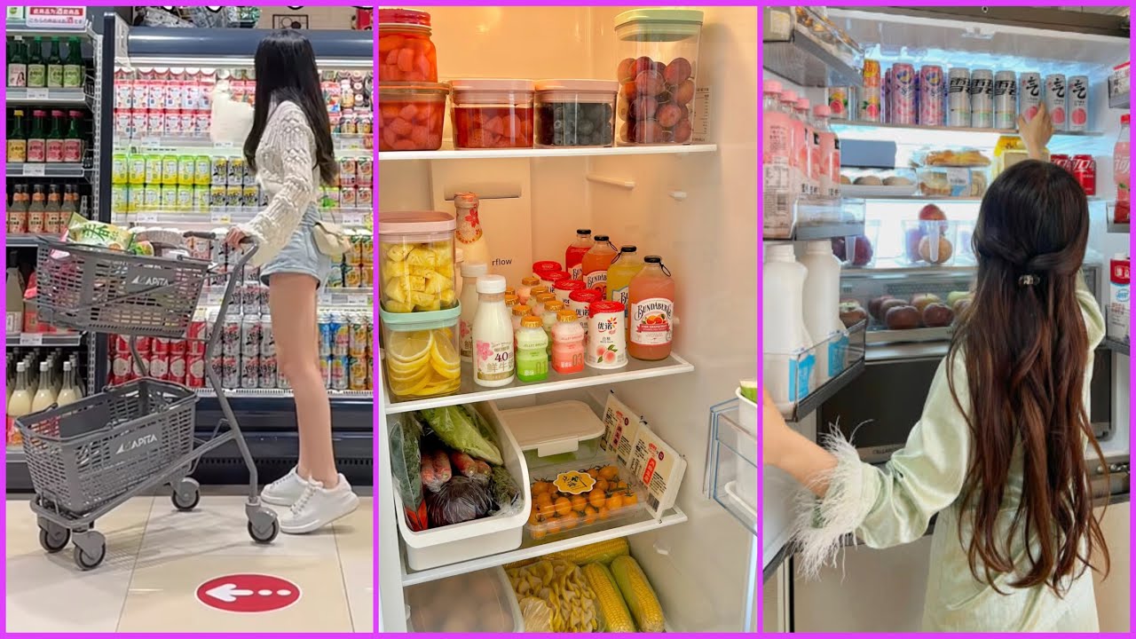 🎀The pre-Holiday Supermarket Groceries Shopping And Refrigerator Organizing ✨