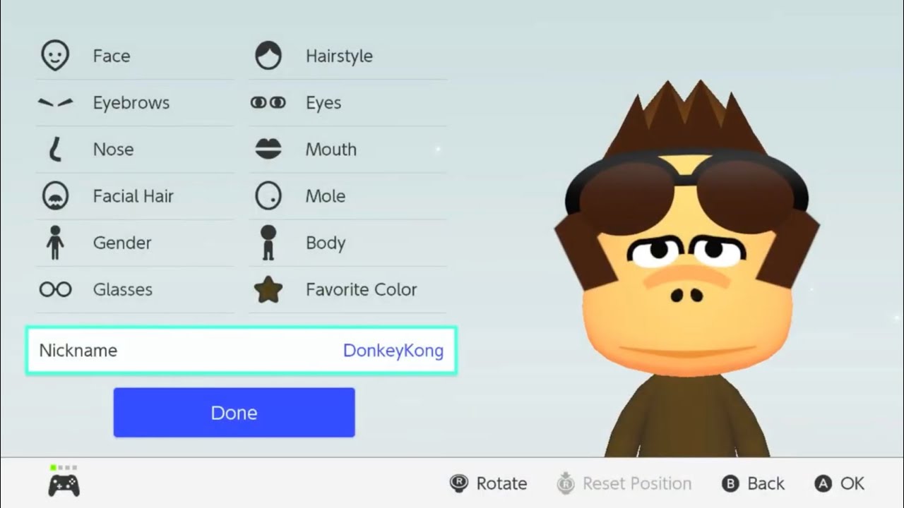 How to make a Donkey Kong mii