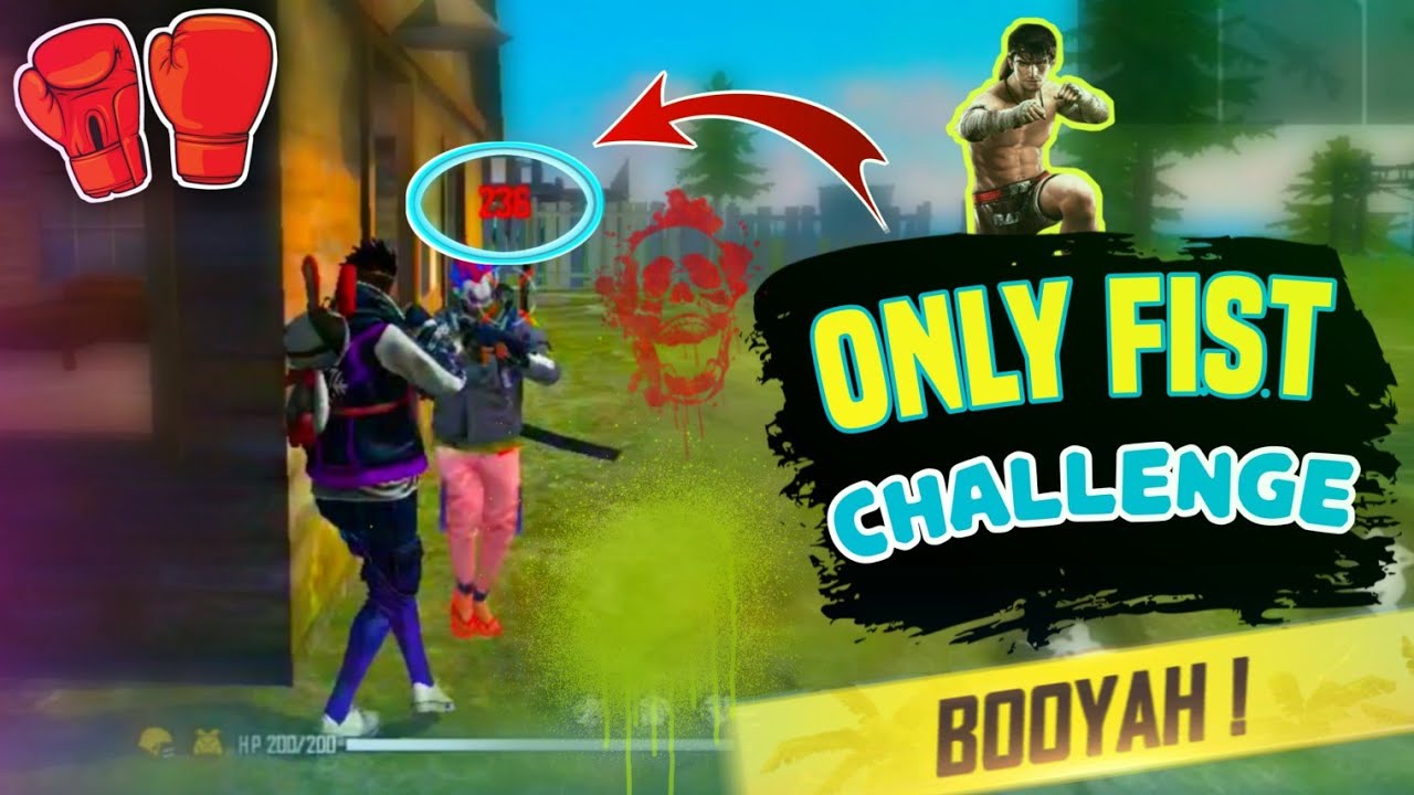Only Fist Challenge In Solo Vs Duo- Funny Challenge In Rank- Garena Free Fire 🙂
