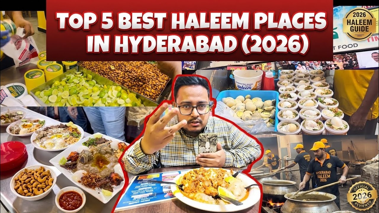 TOP 5 CRAZY HALEEM PLACES IN HYDERABAD 2026| BEST| RAMADAN SPECIAL