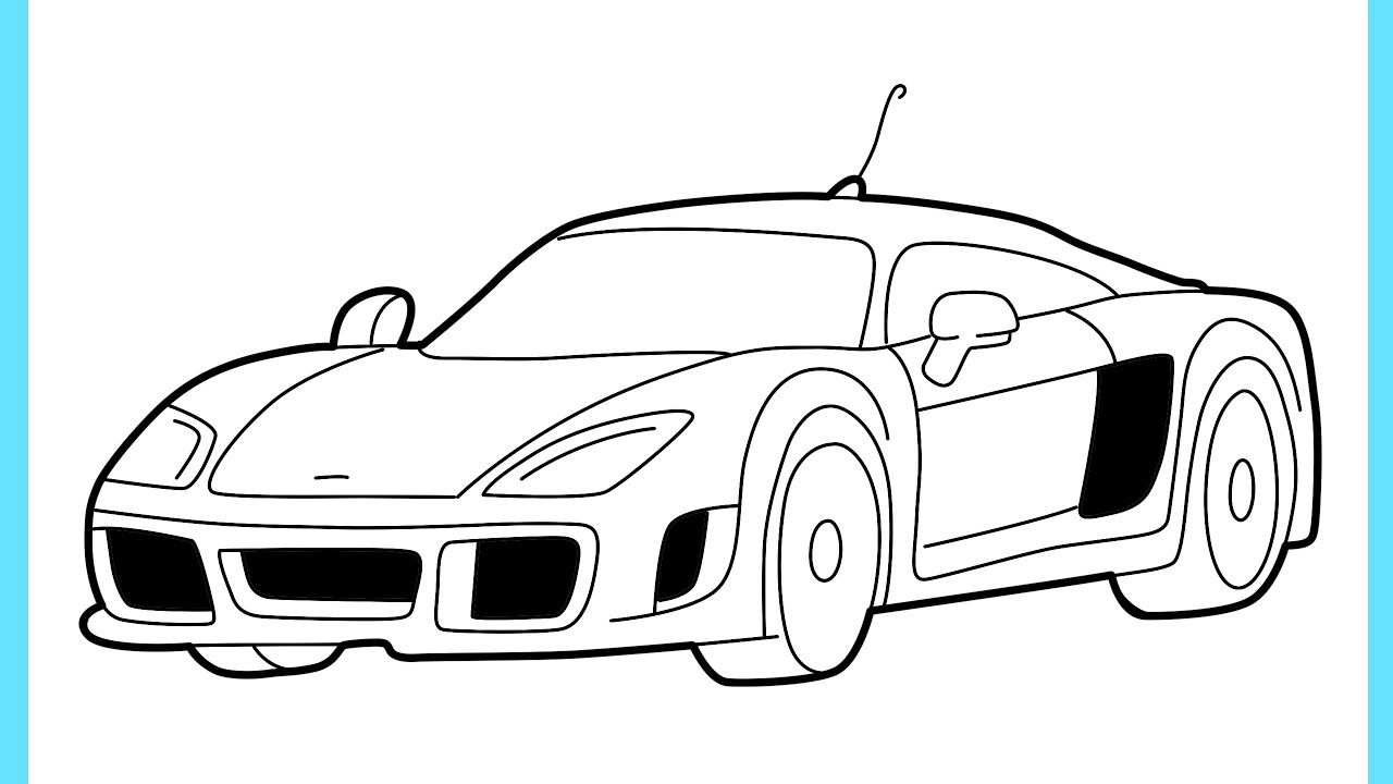How to draw NOBLE M600 Supercar step by step for beginners