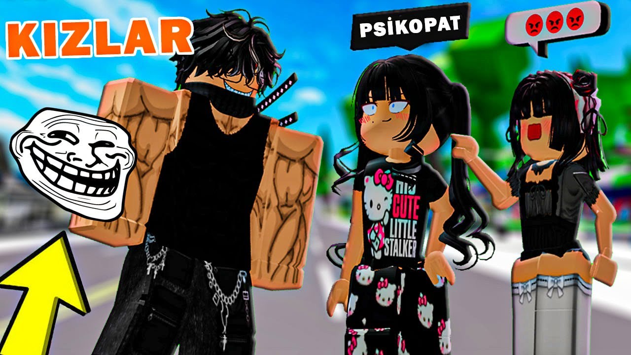PSİKOPAT ERKEK OLUP KIZLARI TROLLEDİM😂🤪💅(Roblox Brookhaven 🏡Rp)