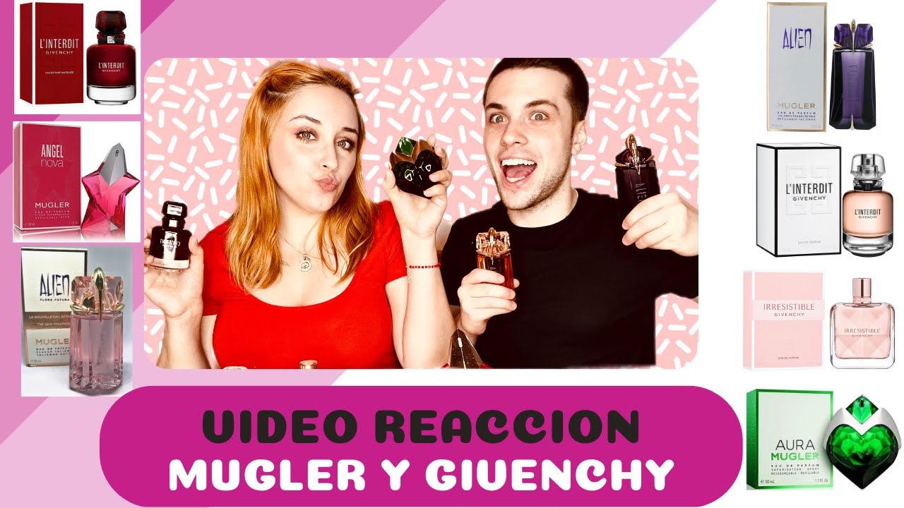 Mi novio reacciona a los perfumes de MUGLER y GIVENCHY.