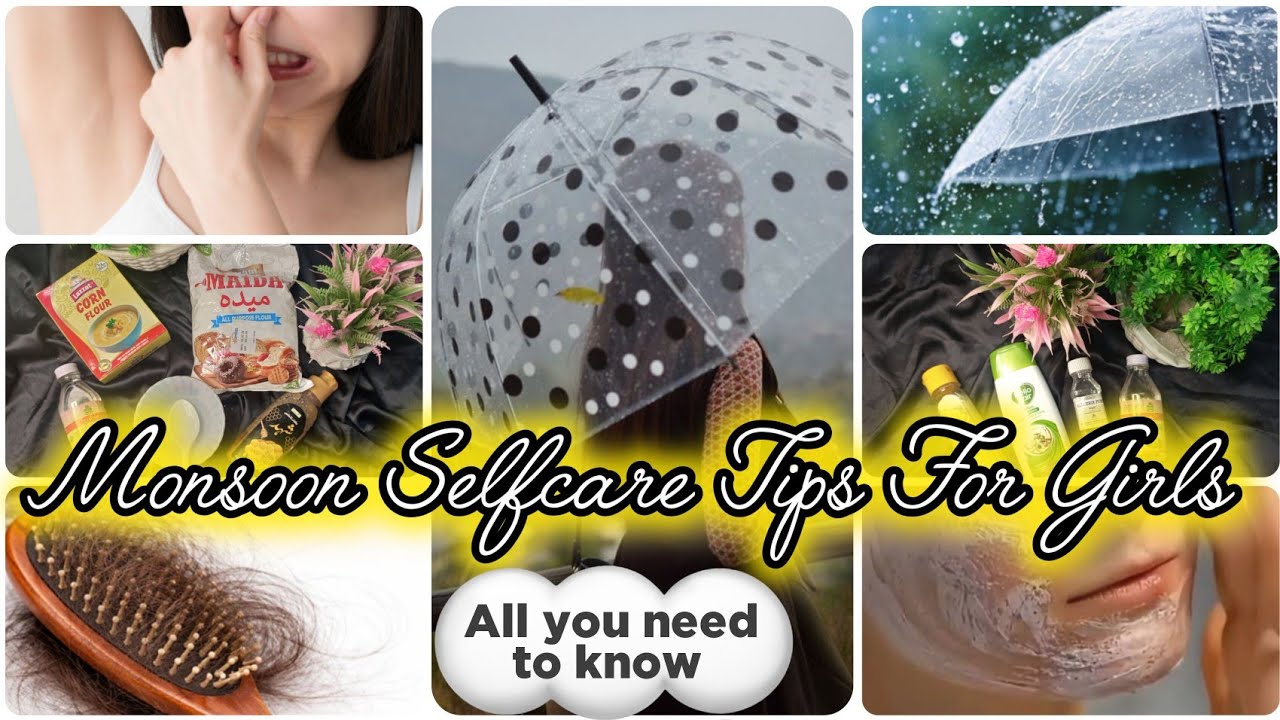 Monsoon Self-Care Tips Every Girl Should Know 💛🌧️ || Face Mask, Hair Fall, Frizz, Body Odor etc☔