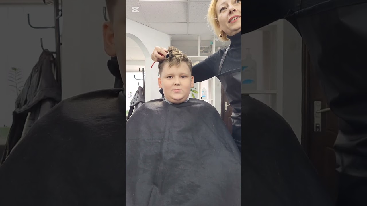 модное окрашивание для мальчика + стрижка