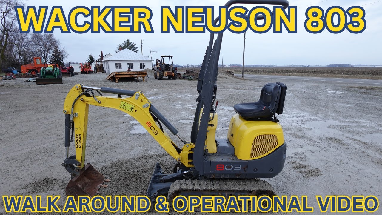 Экскаватор Wacker Neuson 803: обзор и видеообзор работы. 12 900 долларов США