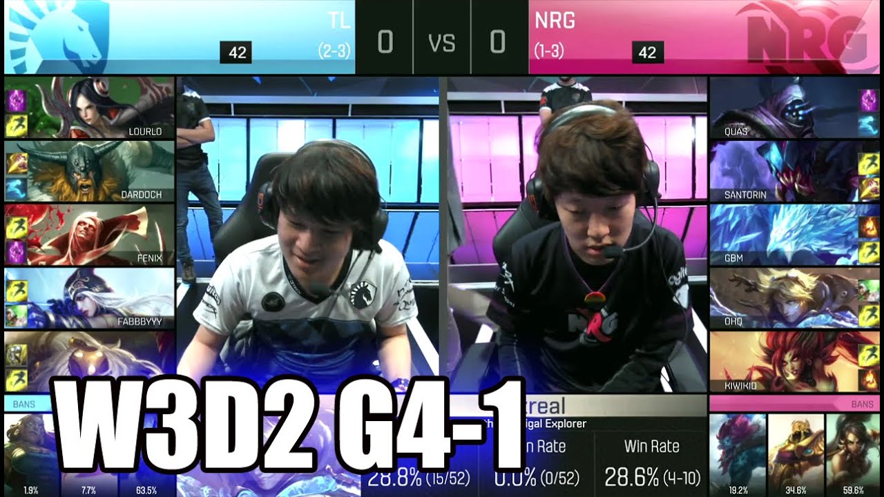 Team Liquid vs NRG eSports | Game 1 S6 NA LCS Summer 2016 Week 3 Day 2 | TL vs NRG G1 W3D2 1080p