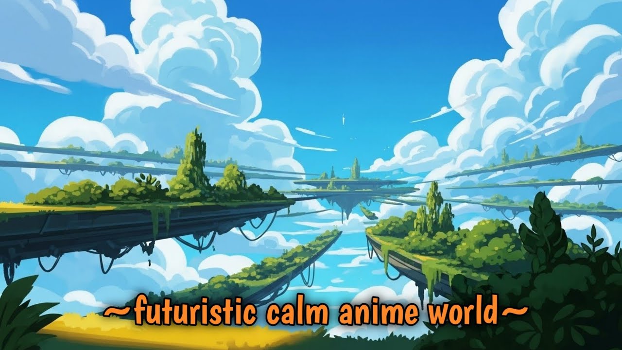 Calm Futuristic Anime World 🌌 | Peaceful Sci-Fi Ambience for Deep Relaxation & Focus
