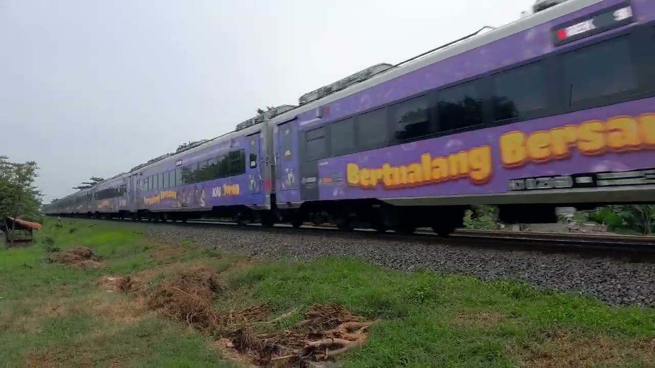 K.A 1 Argo Bromo Anggrek Pagi Ngebut di Kampung Jomin, Cikampek.
