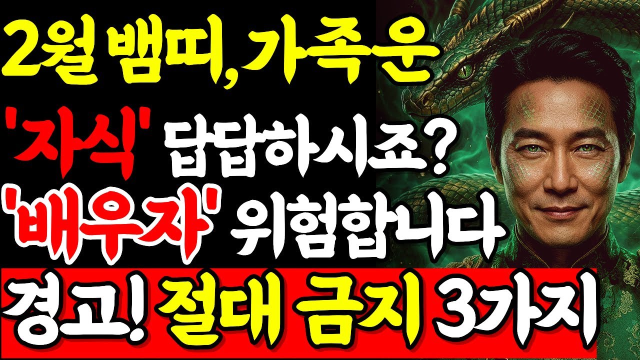 2026년 뱀띠 운세 | 뱀띠에게 닥칠 소름 돋는 신호.. 2월에 