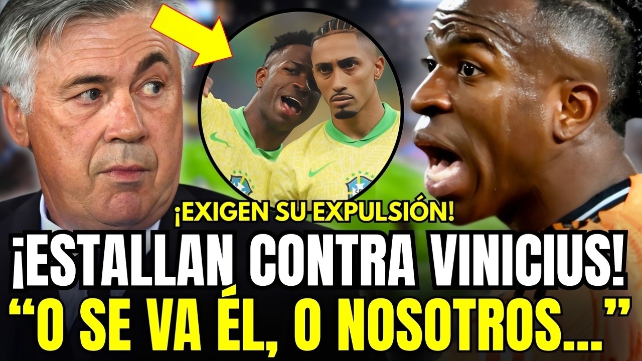 🚨&iexcl;ESC&Aacute;NDALO EN BRASIL 4 JUGADORES EXIGEN ABANDONAR LA SELECCI&Oacute;N TRAS LA ACTITUD DE VINICIUS